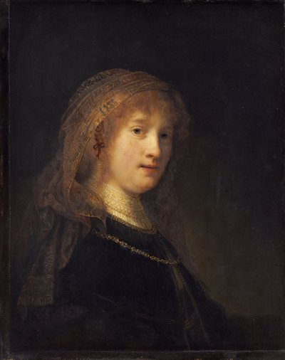 Saskia van Uylenburgh, the Wife of the Artist by Rembrandt van Rijn